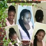 3/4 Shaved Hair/Med/Mid Back Box Braids