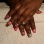 L/XL Set w 2 Nail Art Nails