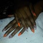 Gel Polish w Overlay On Big Toe Only