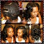 Roller set ( relaxed hair)