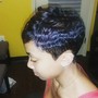 Sensitive scalp relaxer/Cut