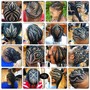 4-5 Feed in Braids with designs