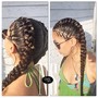 4-5 Feed in Braids with designs