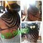 Cornrow updo