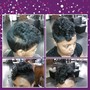 Relaxer on tapered sides and back