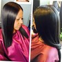 Silk wrap On “RELAXED MEDIUM LENGTH HAIR “