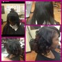 Barrel Curls/ pin curls for MGs Quick weave service