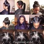 Frontal ponytail curl/updo