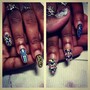 Chrome nails per finger