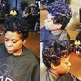 shampoo and style relaxed hair