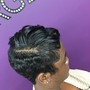 Braid down  and sew on