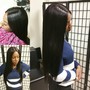 Full weave with leave out