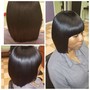 Shampoo And Style relaxed hair/ short hair