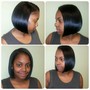 Shampoo And Style relaxed hair/ short hair