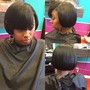 Sleek ponytail with Updo add on