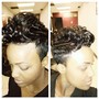 Bantu Knots with weave