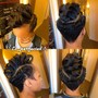 4 feed in braids w. Wash