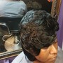 Fingerwave Short Style (Relaxer or Straight Natural Hair)