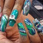 Crochet Braids, Acrylic Nails