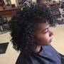 virgin relaxer and style