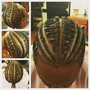 man cornrolls