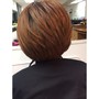 Short hair shampoo & style