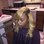 Half up, half down sew in