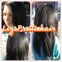 Traditional Sew In middle part