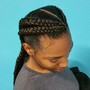 2 cornrows feed-in method