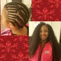 Take out cornrows with natural hair