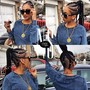 Man bun Box braids (medium)