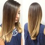 Partial Balayage/ombre with haircut