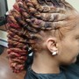 Shaved sides Loc Maintenance(Retwist)