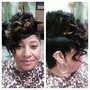 Quick weave  curly  bob