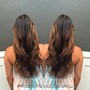 Balayage Hand painting placement