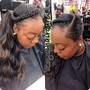 Braid Down Natural Hair+ Styling of Wig