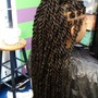 Loc shampoo and Re-twist. Chin length