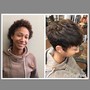 PIXIE Full Relaxer retouch, cut and style