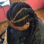 Smedium knotless Braids