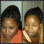 Natural hair style "NO" weave added