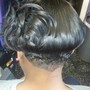 Updo for Relaxed/Natural Hair Style