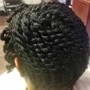 Kid's Mini Double Strand twist  on natural loose hair