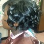 natural curly hair/no Chemicals....Silk Press