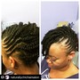 Flat twist updo