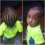 Mohawks  with marley twist  kids