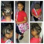 Kids cornrow simple with weave