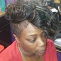 French Roll and Basket Weave Updo Curling Style (Relaxer or Natural Hair)