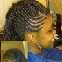 Womens cornrows with weave