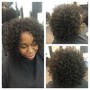 Shampoo/ Thermal Styled on Natural Hair