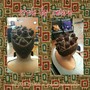 Flat updo with double strands